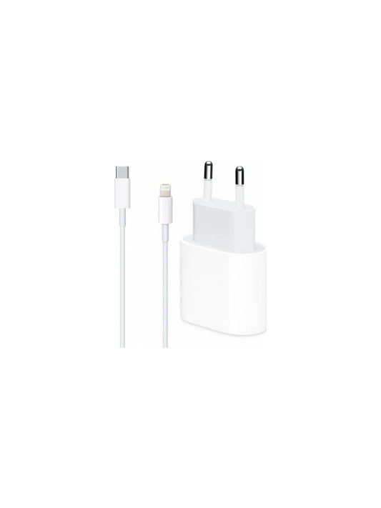 20W USB-C Güç Adaptörü + Lightning Kablolu Şarj Seti - iPhone Uyumlu